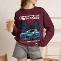Drift King Crewneck Sweatshirt – 'Drift King' Racing Car Graphic