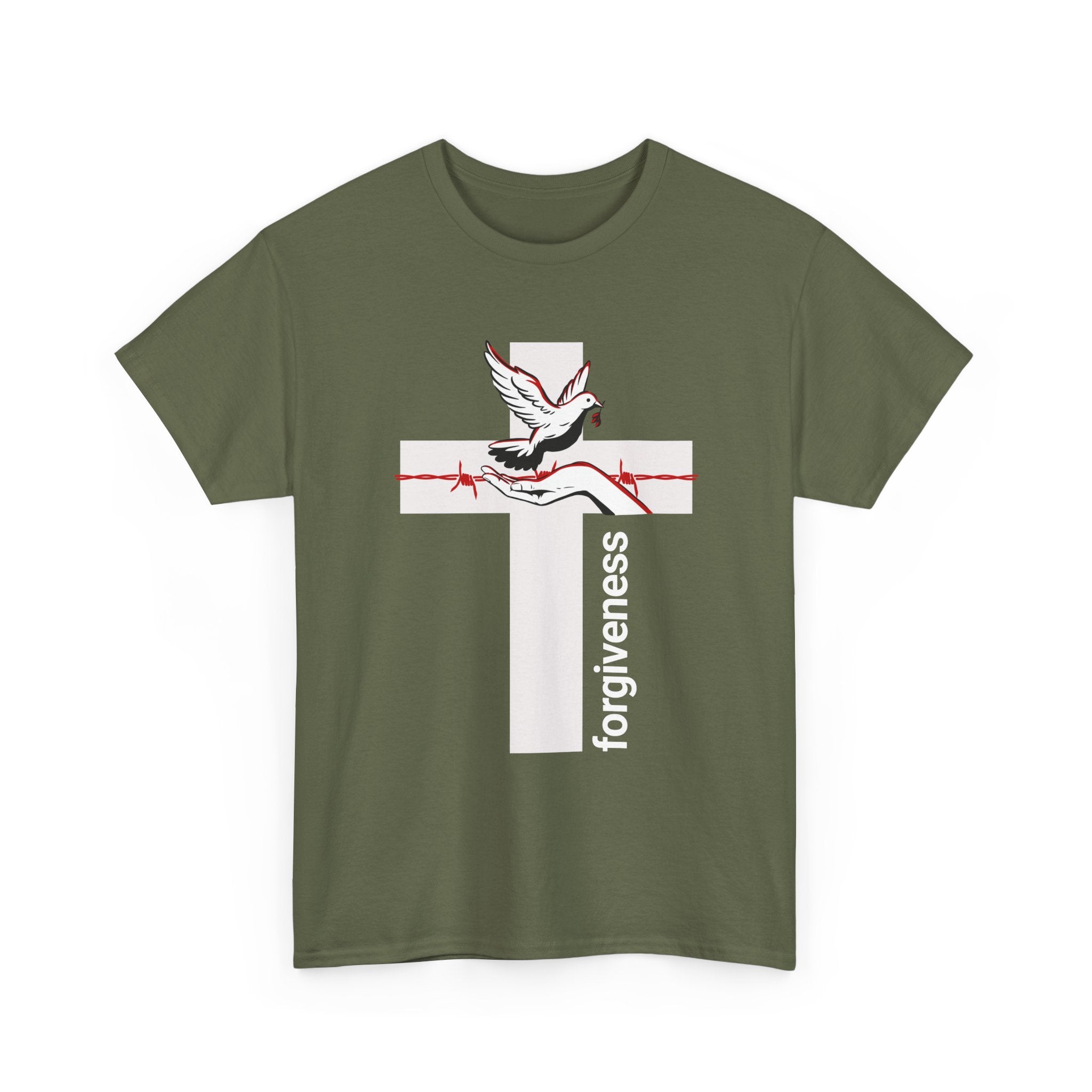 Forgiveness Cross T-Shirt — Dove & Rose Christian Faith Tee