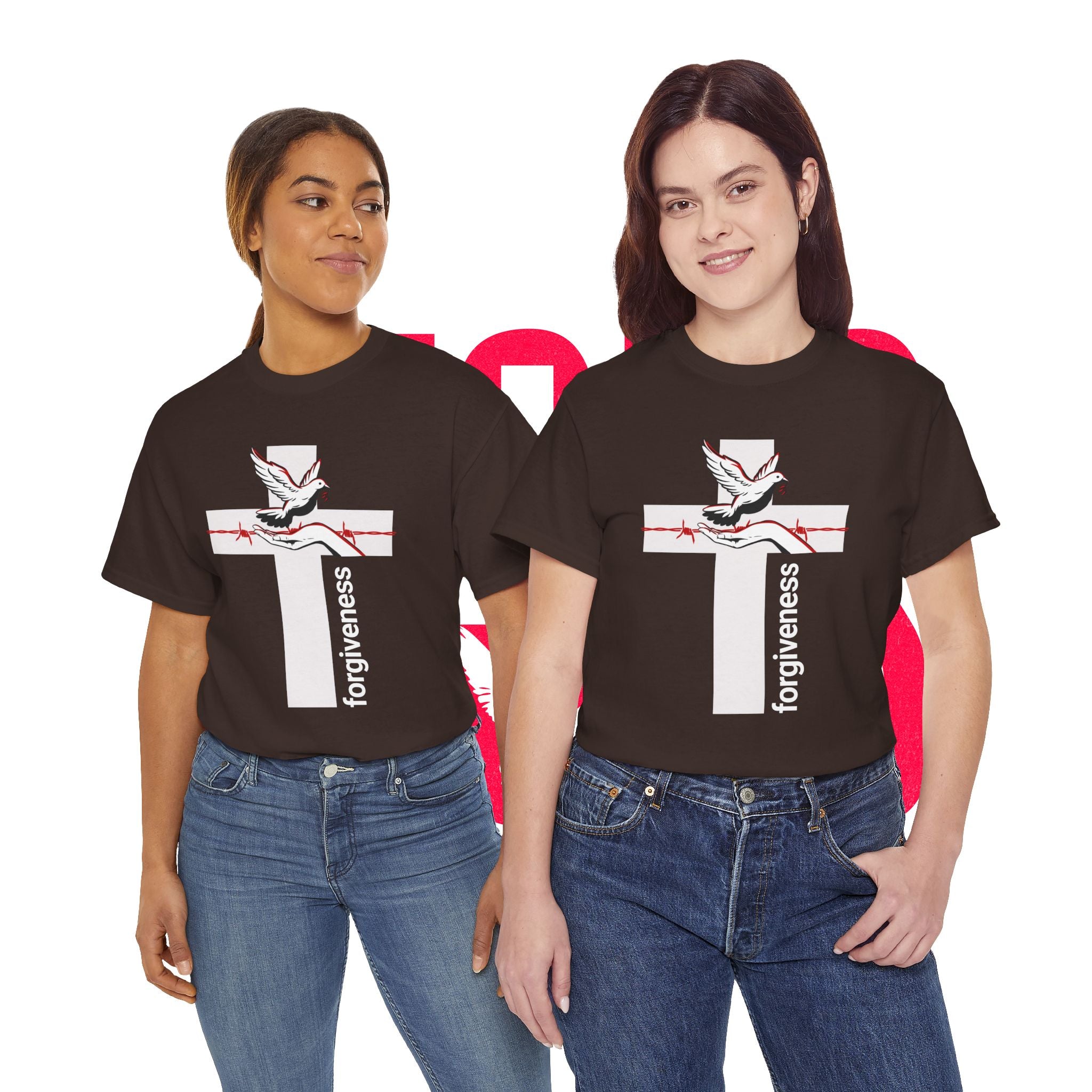 Forgiveness Cross T-Shirt — Dove & Rose Christian Faith Tee