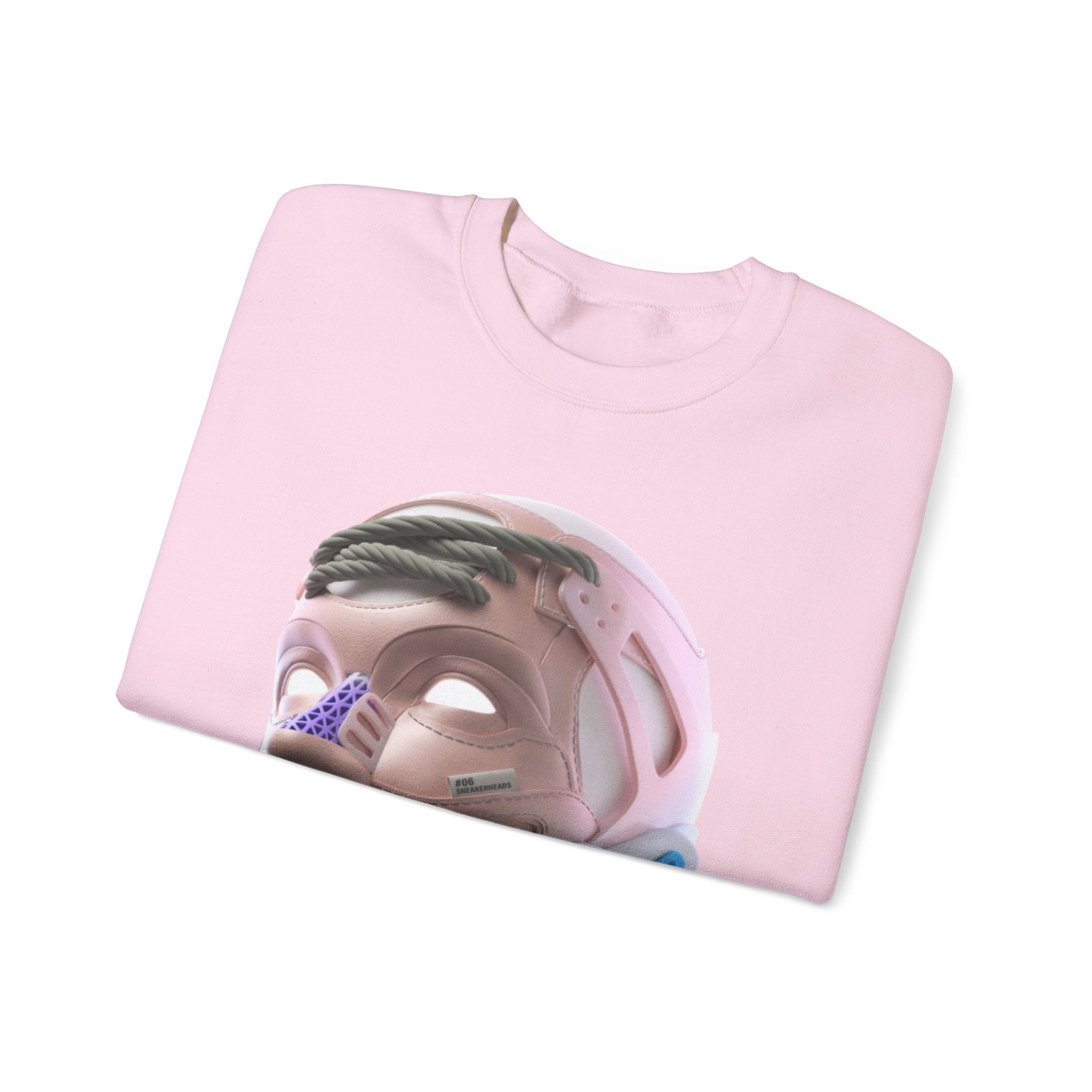 Cyber Genesis Crewneck Sweatshirt – Futuristic 3D Android Face Graphic (Unisex)