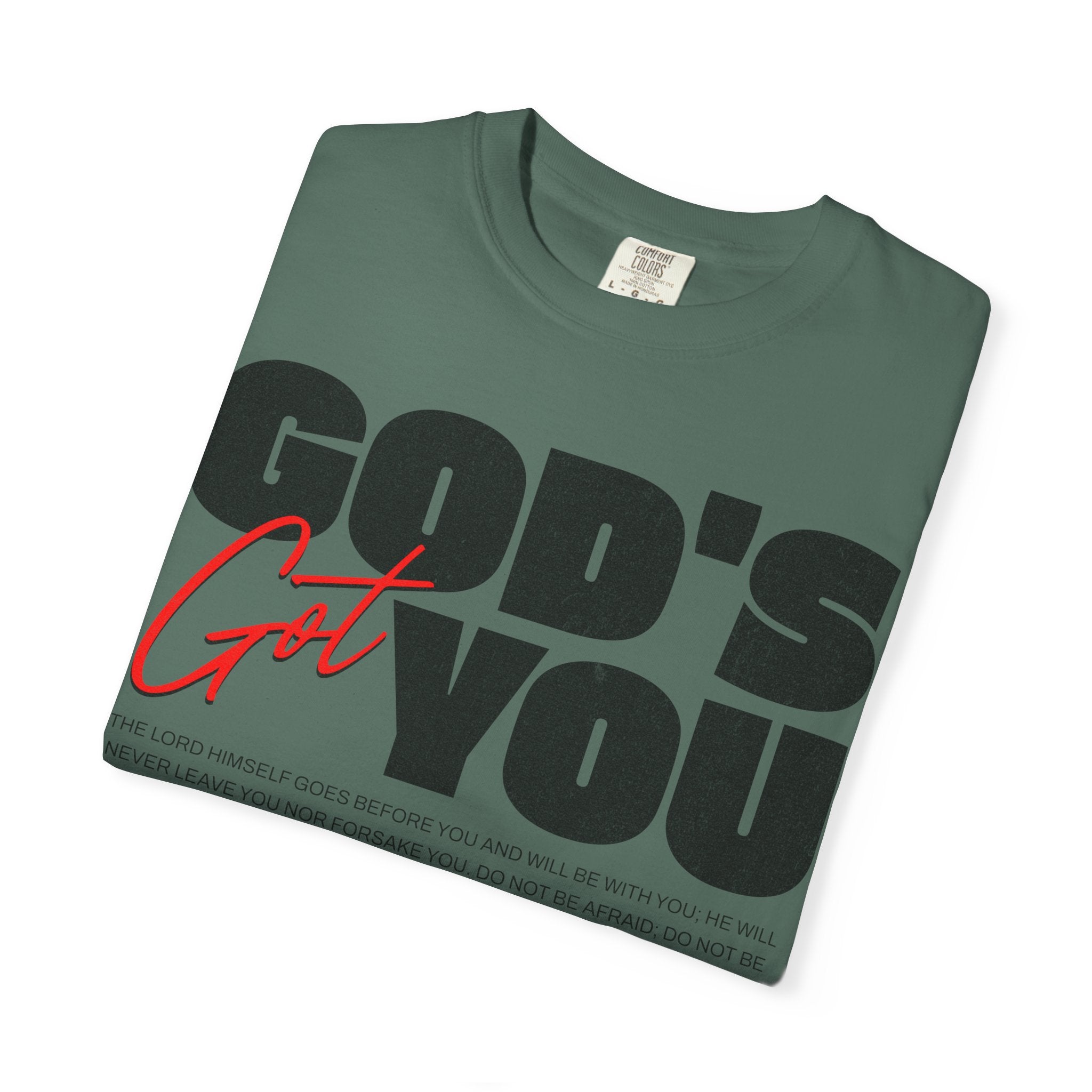 God’s Got You™ – Inspirational Christian Faith T-Shirt
Unisex Garment-Dyed T-shirt
