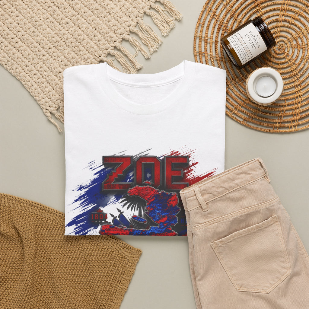 Zoe Nation streetwear Tee — Red & Blue Patriotic T-Shirt