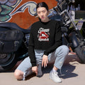 Cropped Sweatshirt — "Silence Speaks" Red Lip Graphic