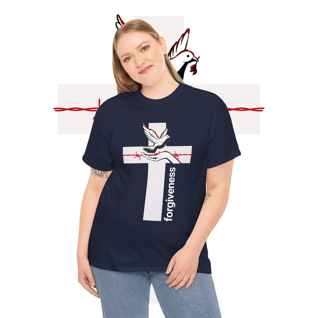 Forgiveness Cross T-Shirt — Dove & Rose Christian Faith Tee