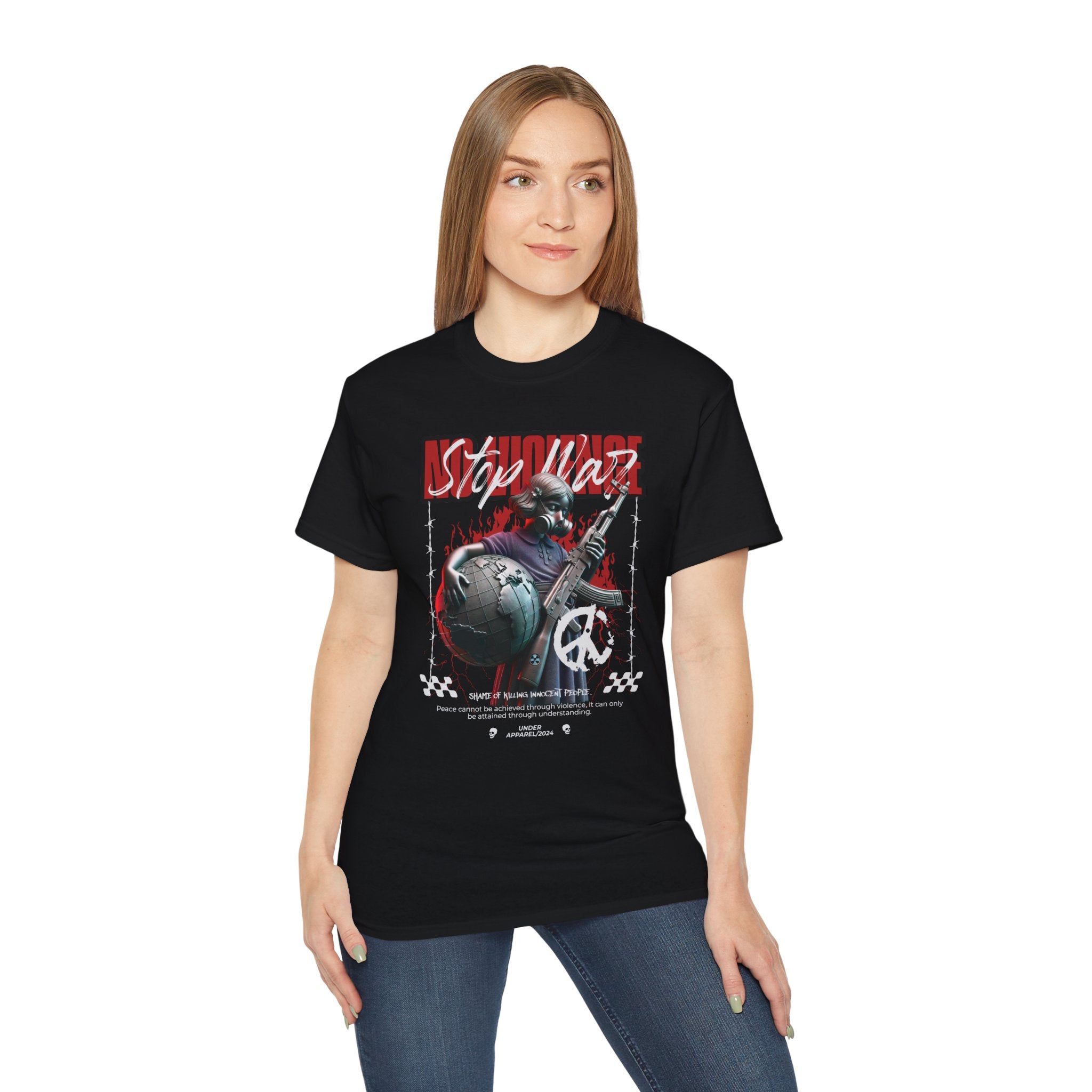 Stop War Graphic Tee – Anti-War Peace Symbol T-Shirt