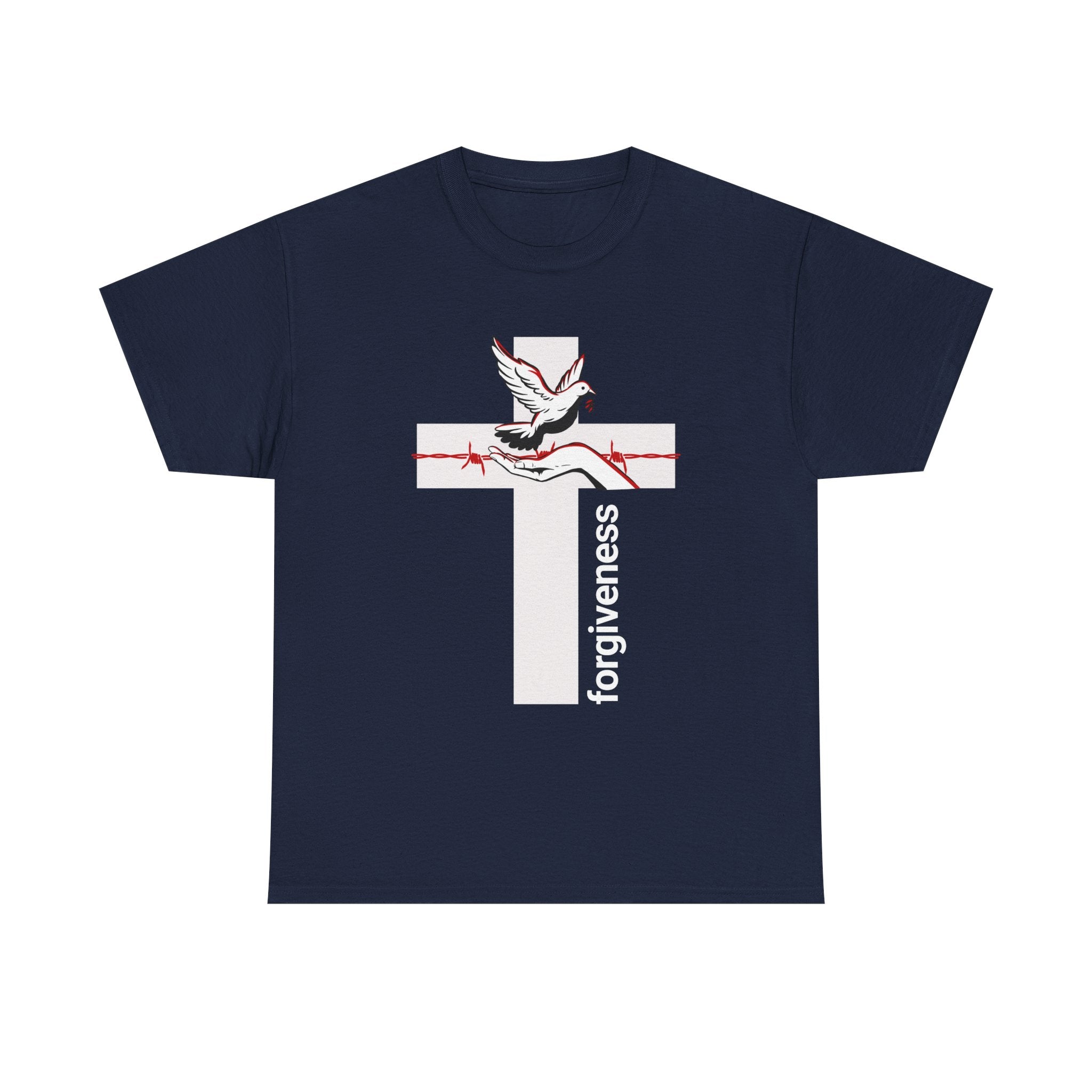 Forgiveness Cross T-Shirt — Dove & Rose Christian Faith Tee