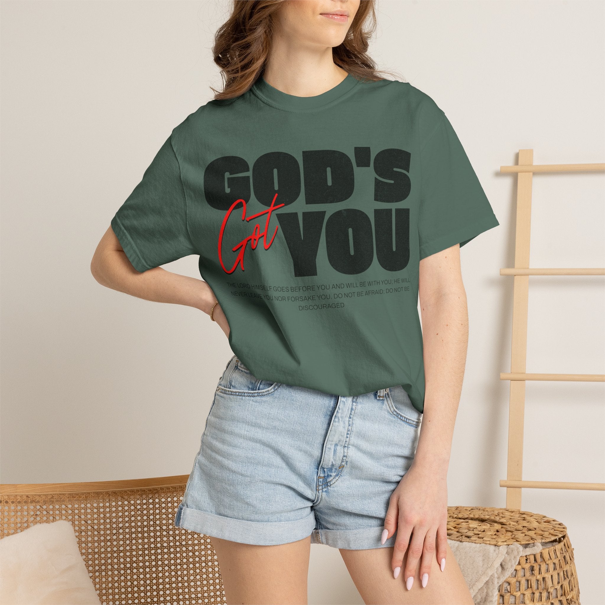 God’s Got You™ – Inspirational Christian Faith T-Shirt
Unisex Garment-Dyed T-shirt