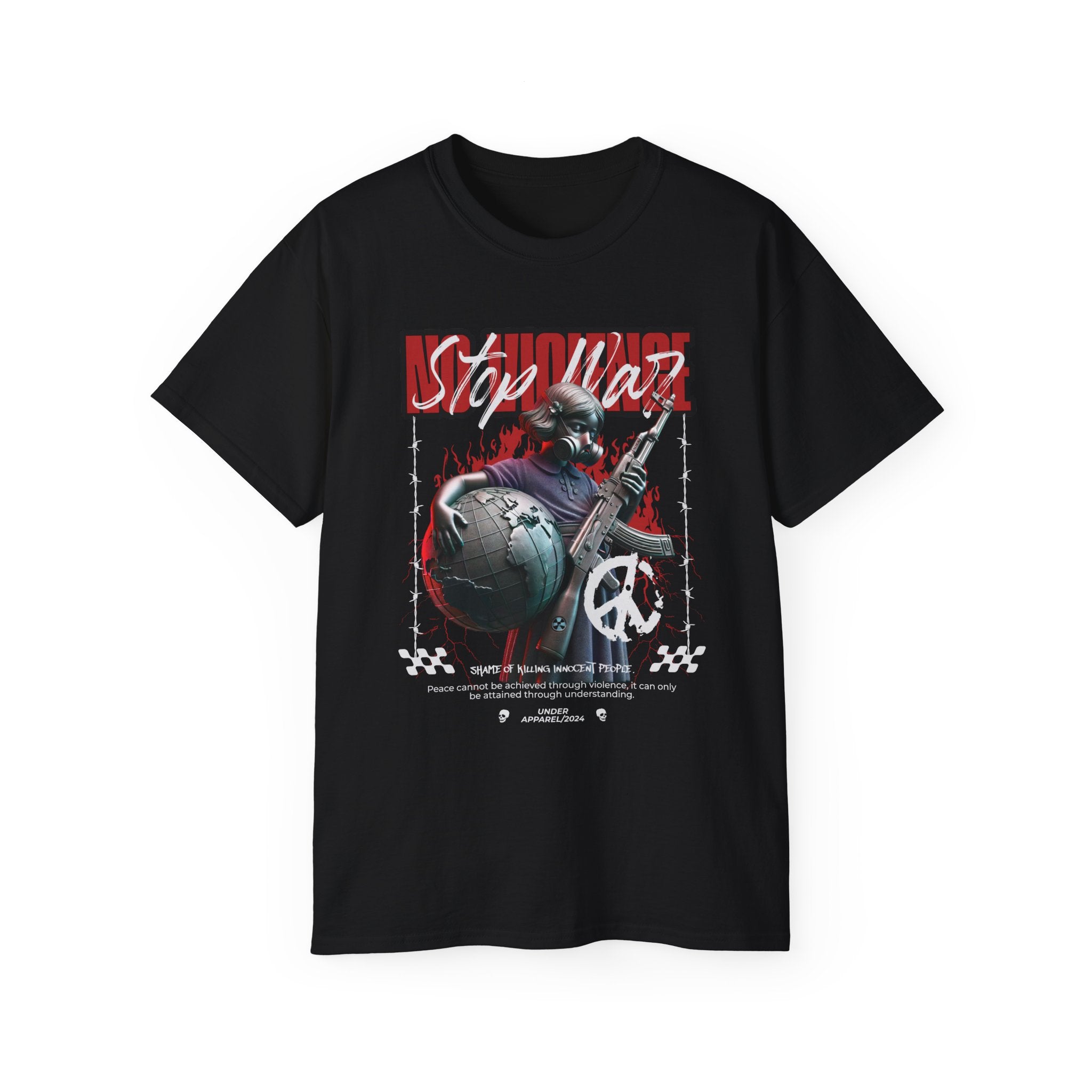 Stop War Graphic Tee – Anti-War Peace Symbol T-Shirt