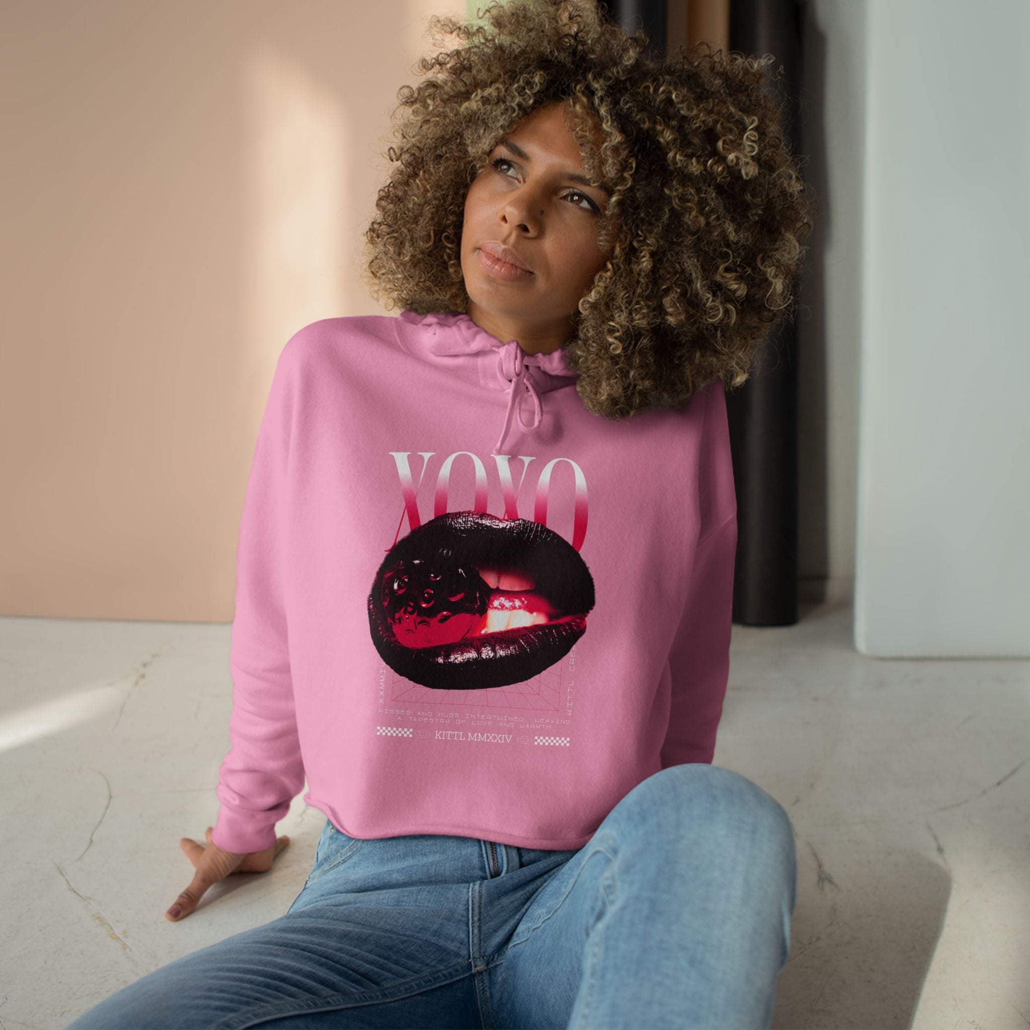 XOXO Crop Hoodie