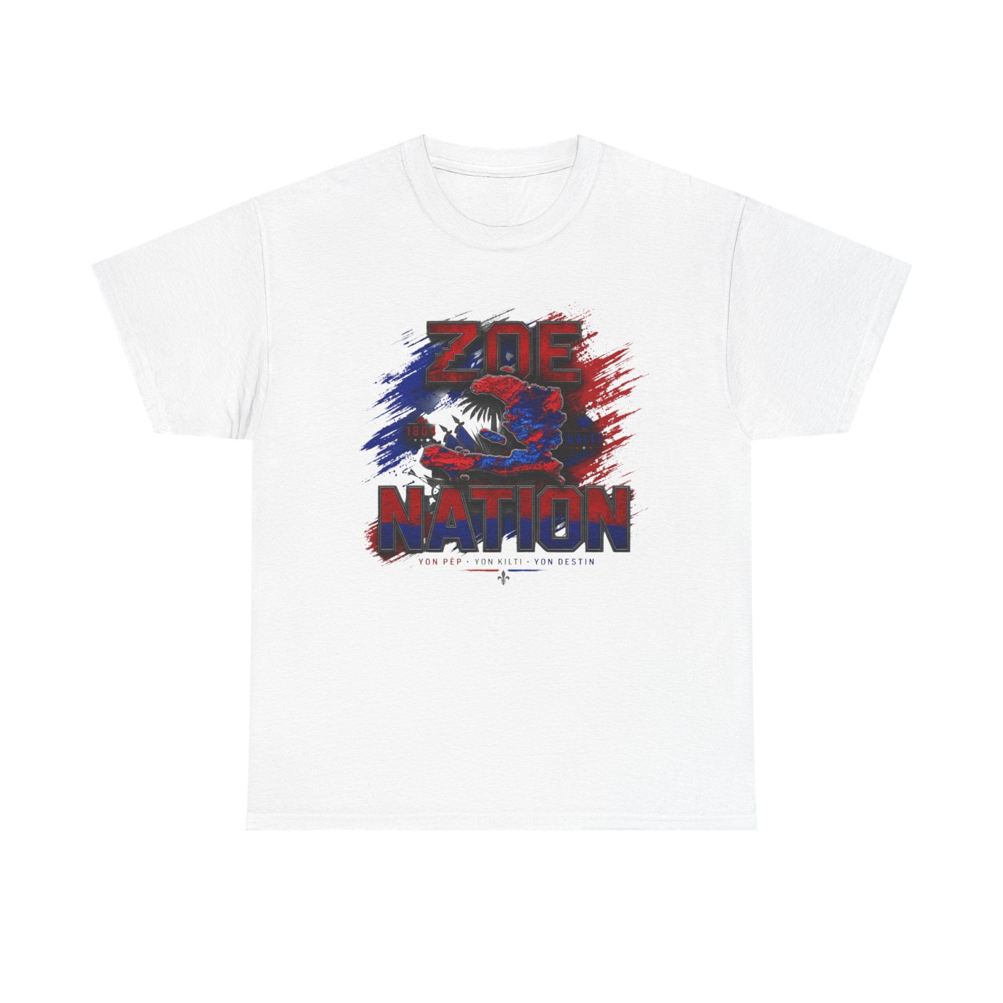 Zoe Nation streetwear Tee — Red & Blue Patriotic T-Shirt