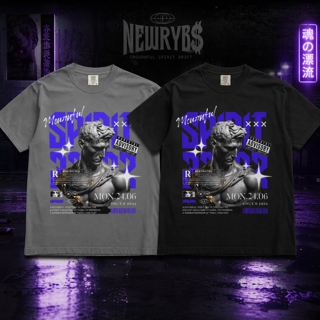NewryB$ “Mournful Spirit Drops” Graphic Tee
