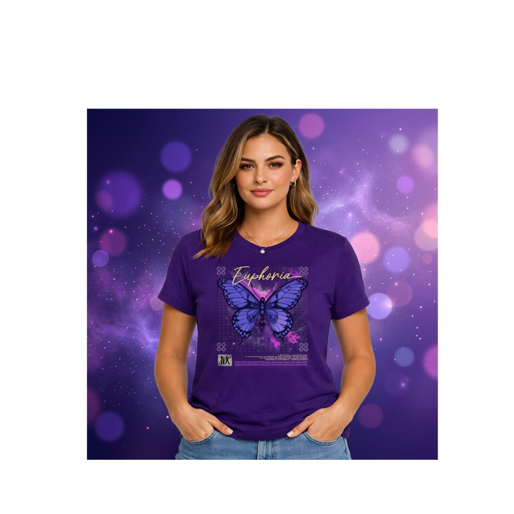 Euphoria Butterfly Tee — Women's Graphic Butterfly T-Shirt