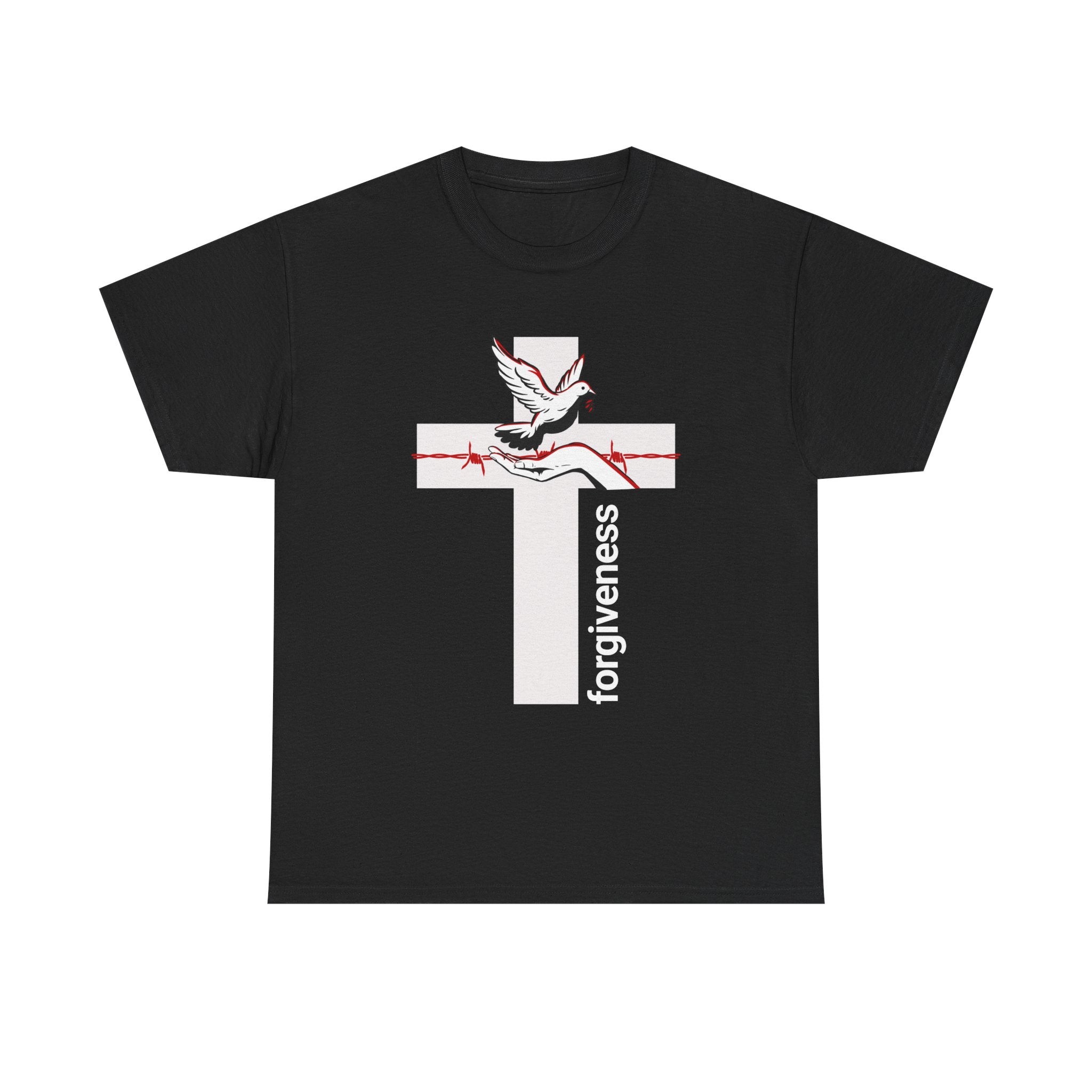 Forgiveness Cross T-Shirt — Dove & Rose Christian Faith Tee