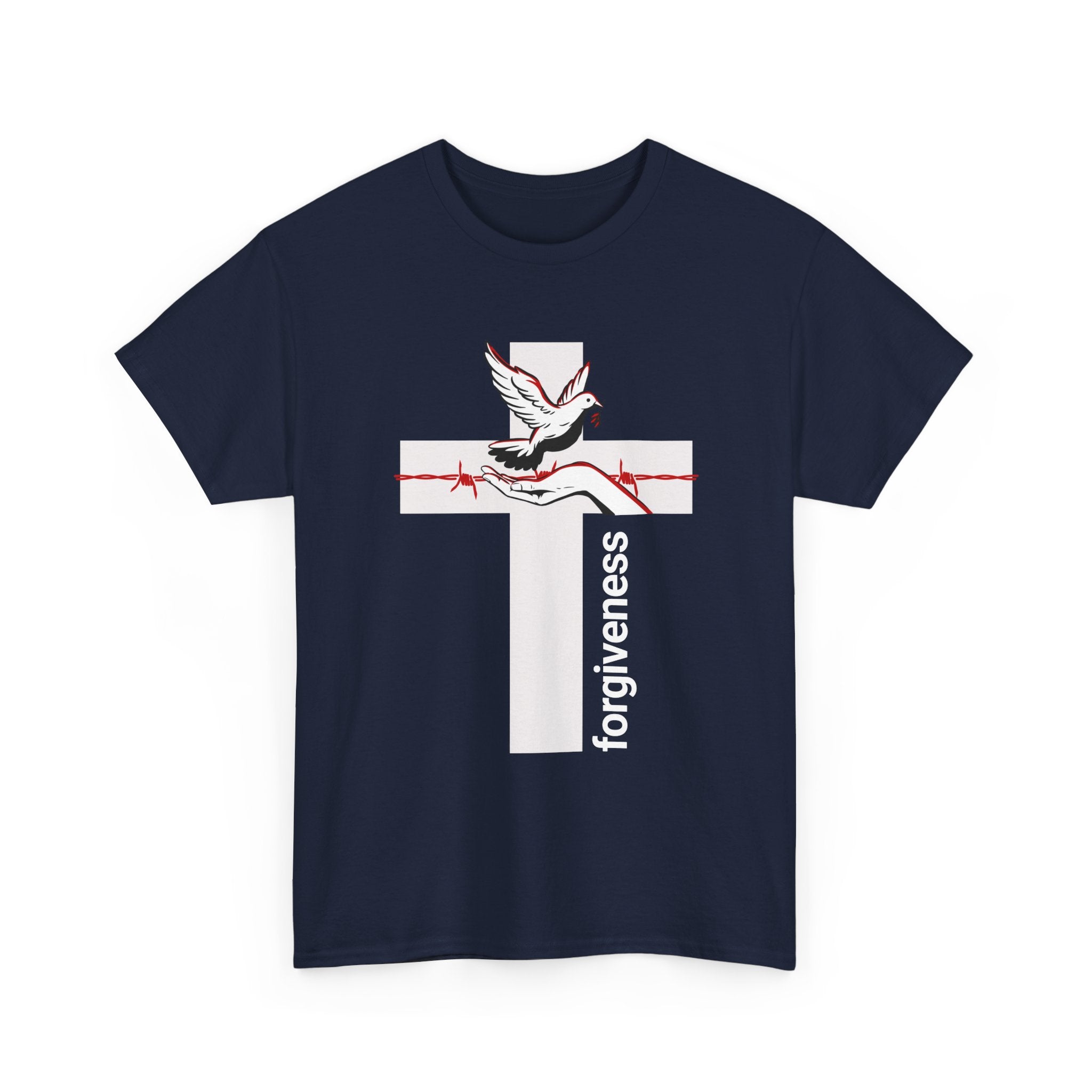 Forgiveness Cross T-Shirt — Dove & Rose Christian Faith Tee
