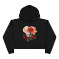 Spirit Strong Blossom Hoodie – Floral Crop for Women