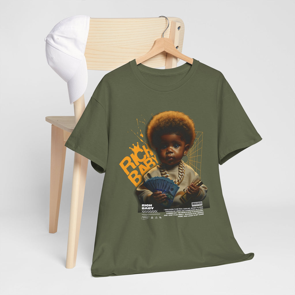 Rich Baby Graphic Tee — Retro Hip-Hop Baby Design