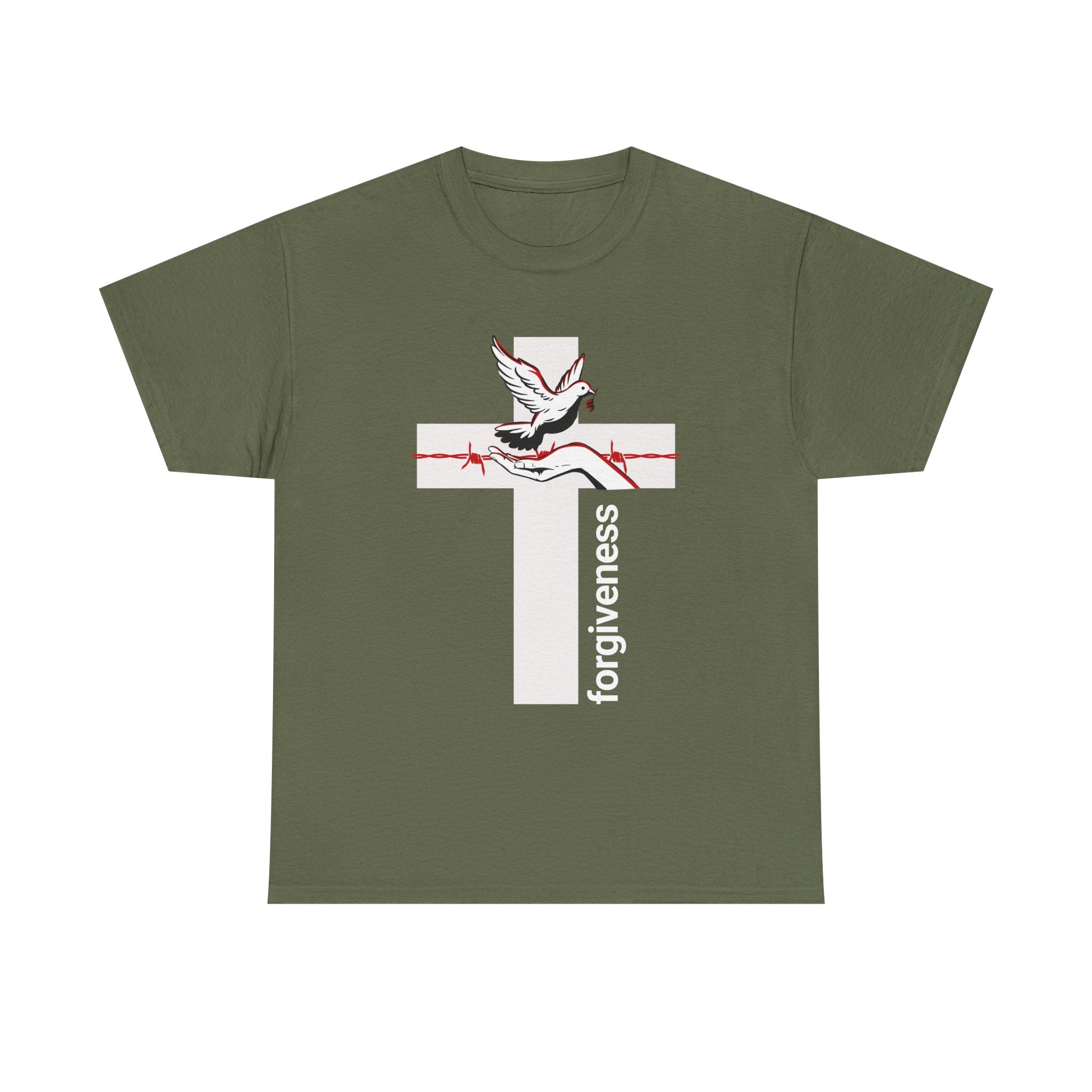 Forgiveness Cross T-Shirt — Dove & Rose Christian Faith Tee