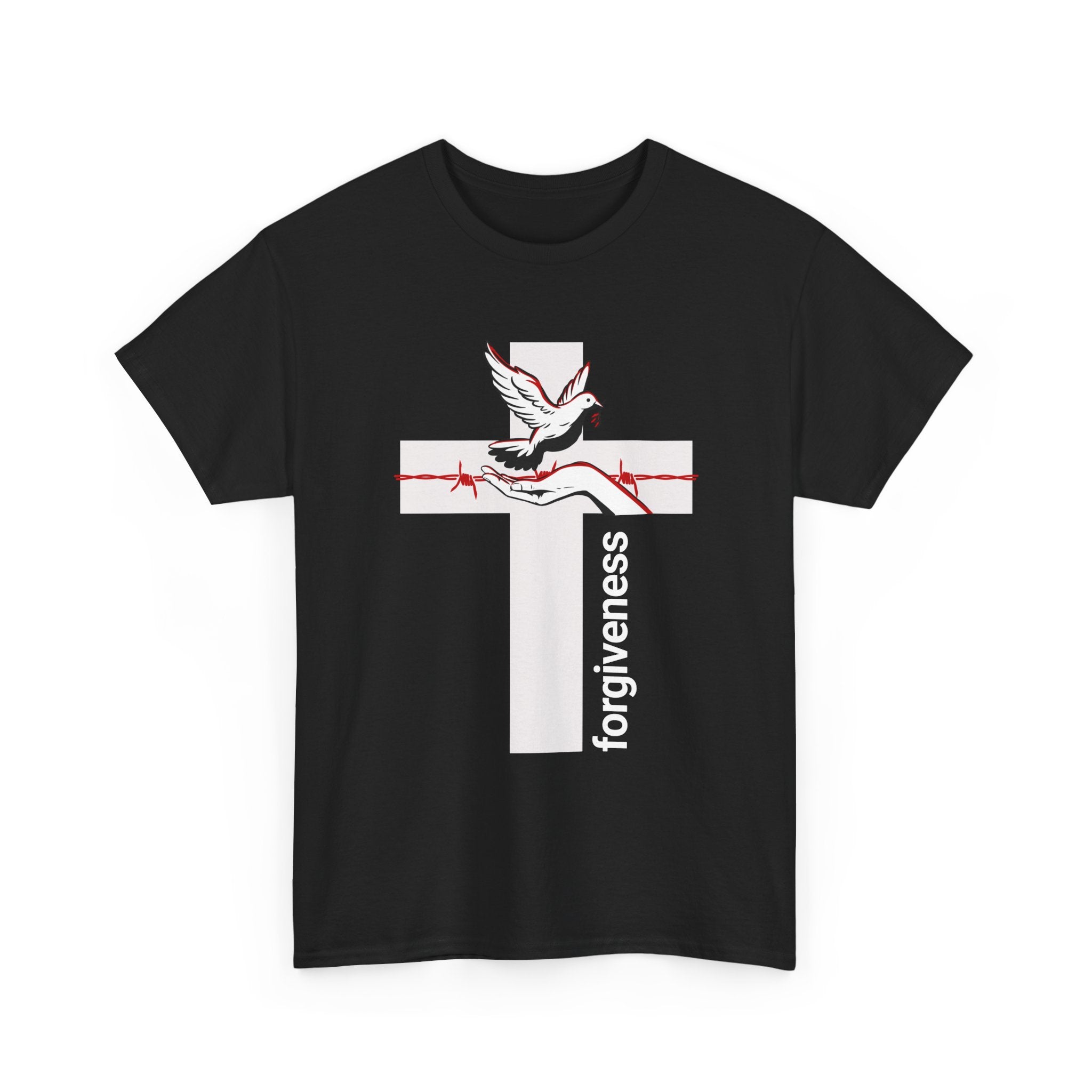 Forgiveness Cross T-Shirt — Dove & Rose Christian Faith Tee