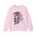 Cyber Genesis Crewneck Sweatshirt – Futuristic 3D Android Face Graphic (Unisex)