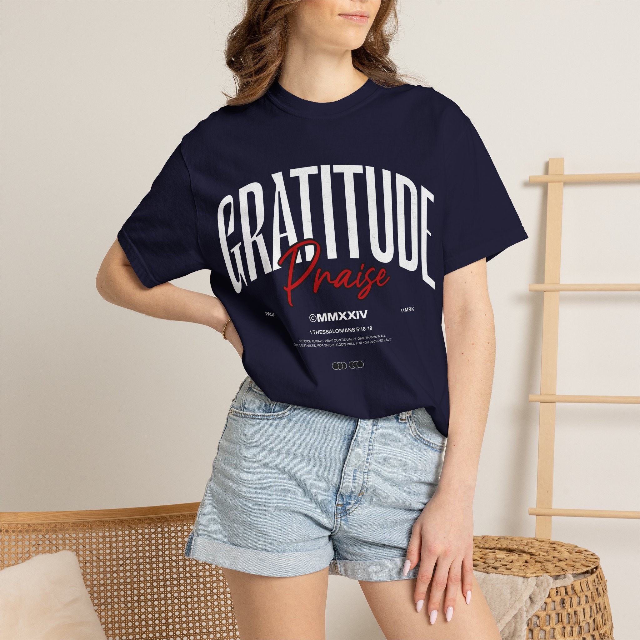 Gratitude Praise T-Shirt — Inspirational Faith Graphic Tee