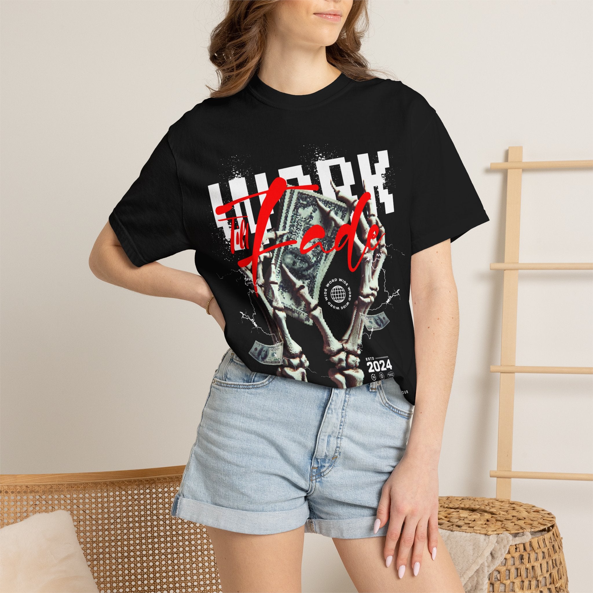 Work Till Fade™ Heavy Duty Graphic Tee – Built for the Grind 
Unisex Garment-Dyed T-shirt
