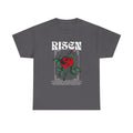 Risen Rose Tee — Christian Easter Floral Graphic T-Shirt